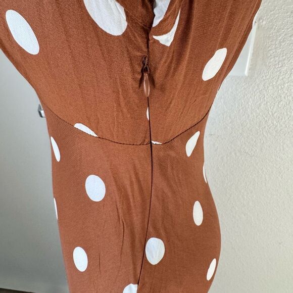 A NEW DAY polka dot maxi dress brown sz s womens - Picture 5 of 9